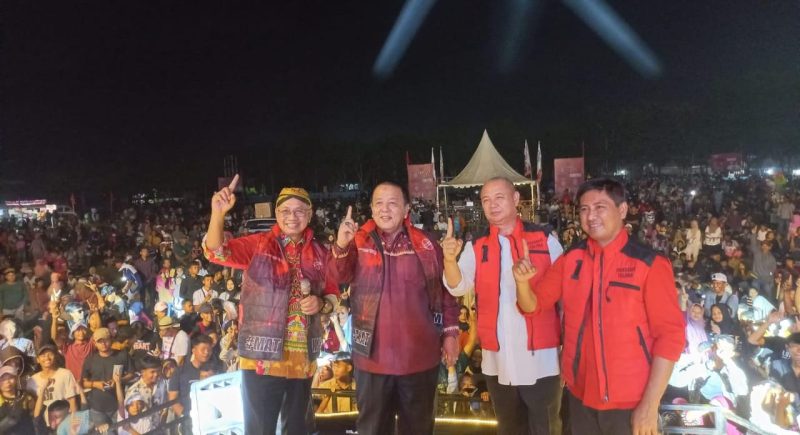 calon gubernur Lampung Arinal-Sutono menyapa Masyarakat Mesuji dengan pesta rakyat. 
