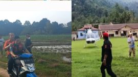Tangkap layar kampanye Ardjuno mengunakan Motor VS memakai Mirza-Jihan Helikopter. 