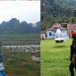 Tangkap layar kampanye Ardjuno mengunakan Motor VS memakai Mirza-Jihan Helikopter. 
