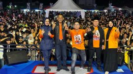 calon Bupati Pringsewu Adi Erlansyah dan Hisbullah gelar Konser bersama Andika Kangen Band. 