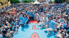 Kampanye Akbar calon gubernur dan wakil gubernur Lampung Mirza-Jihan di Pkor Way Halim. 