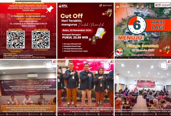 Tangkap layar Instagram KPU Metro. 