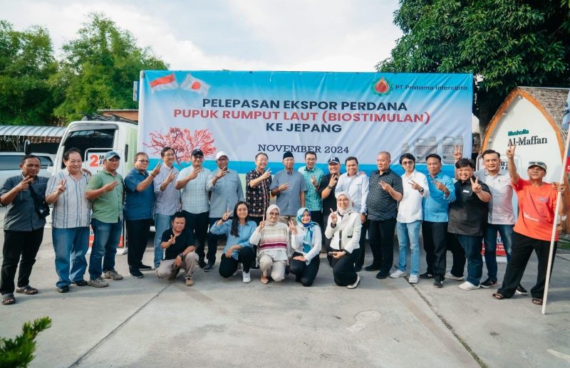 Pelepasan Ekspor Perdana Rumput Laut Biostimulan ke Jepang. 