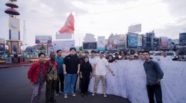 Calon gubernur Lampung Rahmat Mirzani Djausal bersama para aktivis LMND sepakat tolak Politik Uang. 