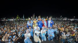 Ketua partai pengusung Rahmat Mirzani Djausal turun gunung kampanye terakhir di Lampung Timur. 