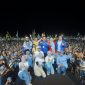 Ketua partai pengusung Rahmat Mirzani Djausal turun gunung kampanye terakhir di Lampung Timur. 