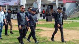 Bawaslu Bandar Lampung gelar apel siaga Pilkada 2024 di GOR Way Dadi Bandar Lampung. 