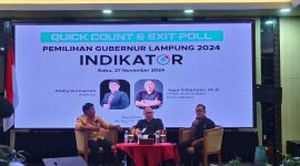 Dari data yang masuk sebesar 81,73%, pasangan nomor urut 2, Rahmat Mirzani Djausal-Jihan Nurlela, meraih 82,8% suara. Foto: Wildanhanafi/berandalappung.com