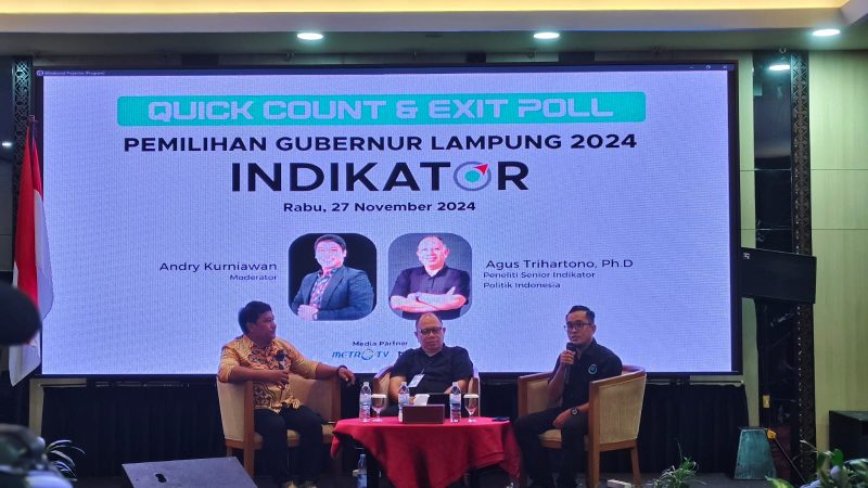 Dari data yang masuk sebesar 81,73%, pasangan nomor urut 2, Rahmat Mirzani Djausal-Jihan Nurlela, meraih 82,8% suara. Foto: Wildanhanafi/berandalappung.com