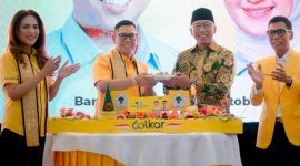 Rahmat Mirzani Djausal saat acara HUT Golkar Lampung. Foto: Ist