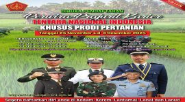 TNI memberikan kesempatan kepada lulusan sarjana bidang pertanian (D4, S1, S2, S3) untuk bergabung sebagai Perwira Prajurit Karier. 