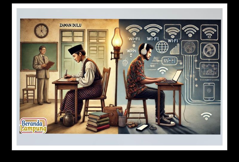 Perbandingan mental mahasiswa zaman dulu dan mahasiswa zaman sekarang dari perspektif pengamat pemberdayaan masyarakat. Foto: Picsart berandalappung.com
