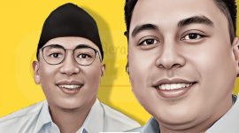 Ketua Hanura Lampung Mukti Shoheh bersama gubernur terpilih Rahmat Mirzani Djausal. Ilustrasi berandalappung.com/Wildanhanafi