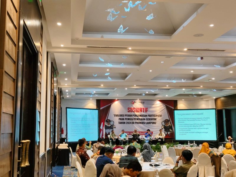 Bawaslu Lampung gelar Soswatif Pilkada 2024. Foto: Wildan hanafi/berandalappung.com