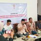 Wahrul Fauzi Silalahi disaat konferensi pers di kantornya. Foto: Wildanhanafi/berandalappung.com