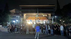 Deklarasi calon Presiden Mahasiswa (Presma) Universitas Lampung (Unila) sukses digelar di depan Gedung Rektorat Unila.
