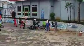 Tangkap Layar kejadian perampokan di SPBU Negri Sakti Pesawaran