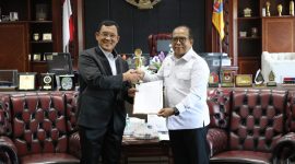 PJ Gubernur Lampung, Samsudin bersama Ketua komite Anti Korupsi Ardiansyah. Foto: Biro Adpim