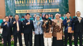 Fakultas Pertanian Universitas Lampung menggelar rapat luar biasa dalam rangka Yudisium Fakultas Pertanian periode Januari 2025. Foto: Wildanhanafi/berandalappung.com