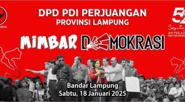 DPD PDI Perjuangan Provinsi Lampung menyelenggarakan kegiatan Mimbar Demokrasi. Dok: PDIP Lampung. 
