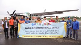 Pemprov Lampung Modifikasi Cuaca. Foto: Biro Adpim. 