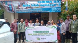 Kanwil Pegadaian Sumbagsel berikan bantuan kepada korban banjir di Panjang, Bandar Lampung. 