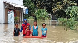 Kondisi Banjir di Sragi Lampung Selatan. 
