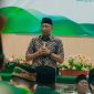 Gubernur Lampung Terpilih Rahmat Mirzani Djausal saat memberikan sambutan. 