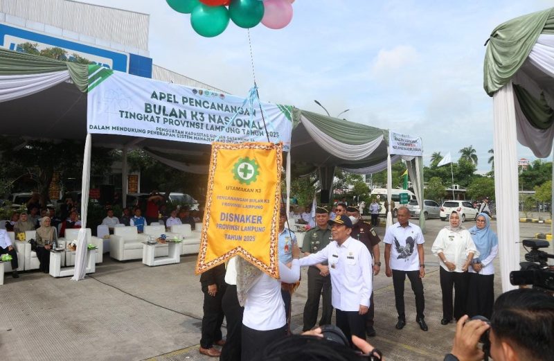 Pemprov Lampung mengajak semua stakeholder meningkatkan Budaya Bulan K3 untuk menurunkan angka kecelakaan kerja di Provinsi Lampung. Foto: Biro Adpim