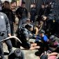 Dalam operasi ini, polisi mengamankan tujuh remaja beserta satu bilah celurit dan satu tongkat baseball. Foto: Humas Polresta Bandar Lampung. 