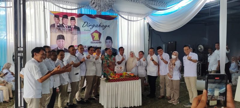 DPC Gerindra Bandar Lampung Rayakan HUT Ke-17 dengan tema Berjuang Tiada Akhir. 