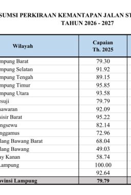 Gubernur Lampung Percepat Perbaikan Jalan Provinsi, Tercapai 85,46 % Sudah Mantab